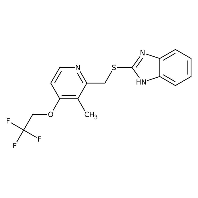 2-[3-Methyl-4-(2,2,2-trifluoroethoxy)-2-pyridylmethylthio]-1H-benzimidazole, 98%, Thermo Scientific Chemicals