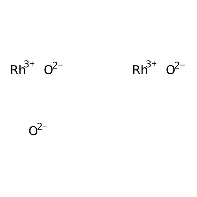 Óxido de rodio(III), anhidro, 99,9 % (base metálica), Rh 80,6 % mín., Thermo Scientific Chemicals
