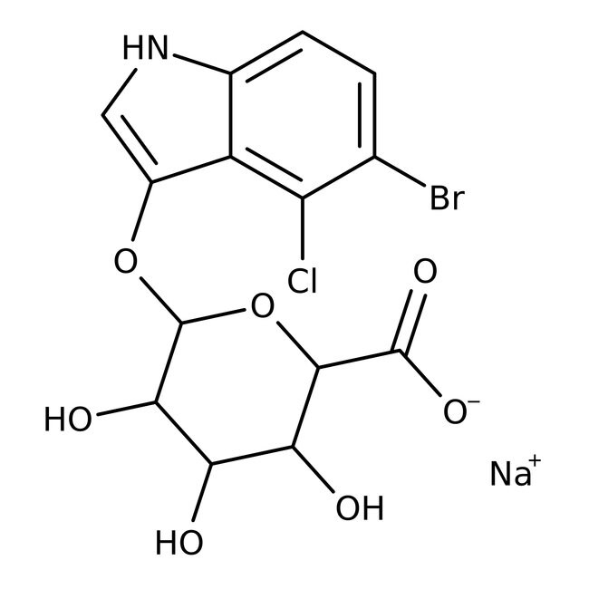 5-Bromo-4-chloro-3-indolyl beta-D-glucuronide sodium salt, 98%, Thermo Scientific Chemicals