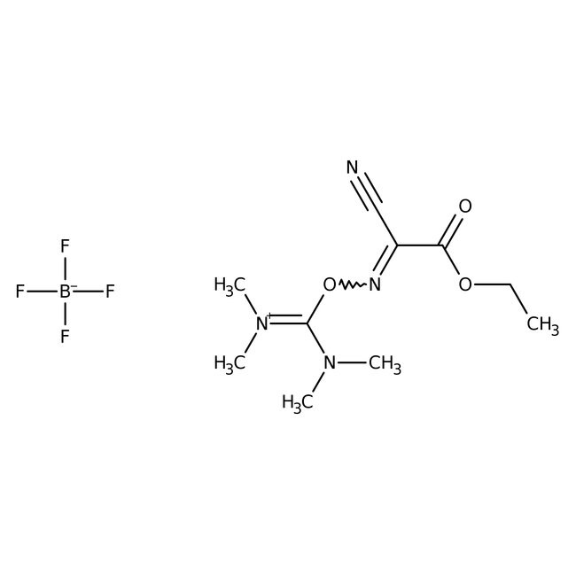 O-[(Ethoxycarbonyl)cyanomethylenamino]-N,N,N',N'-tetramethyluronium tetrafluoroborate, 97%, Thermo Scientific Chemicals