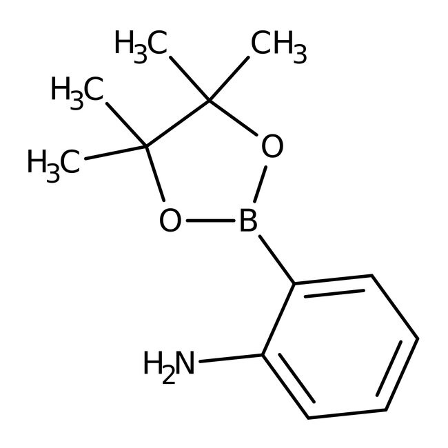 2-(4,4,5,5-Tetramethyl-1,3,2-dioxaborolan-2-yl)aniline, 97%, Thermo Scientific Chemicals