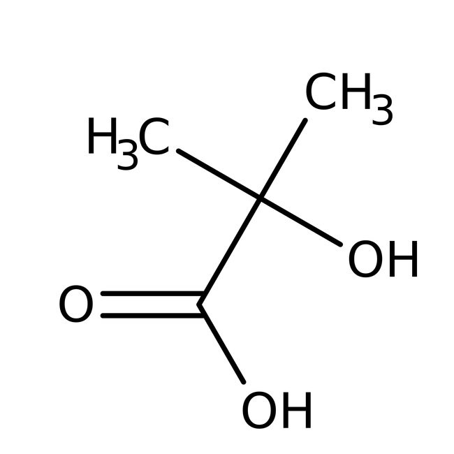 Ácido 2-hidroxiisobutírico, 99 % (peso seco), &lt;2 % de agua, Thermo Scientific Chemicals