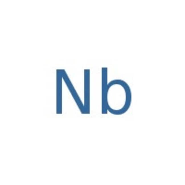 Niobium slug, 6.35mm (0.25in) dia x 6.35mm (0.25in) length, 99.95% (metals basis excluding Ta), Thermo Scientific Chemicals