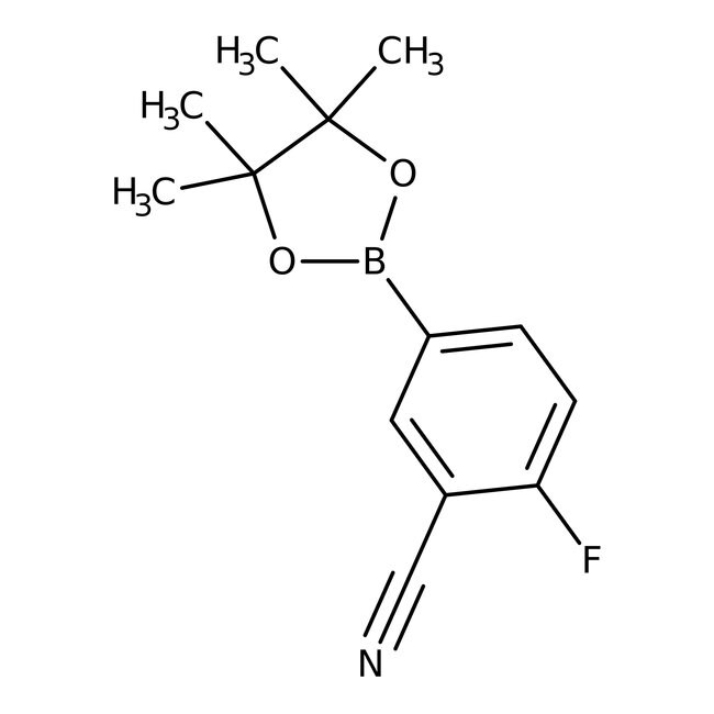 Éster de pinacol del ácido 3-ciano-4-fluorobencenoborónico, 96 %, Thermo Scientific Chemicals