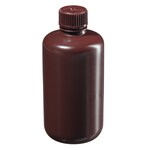 Nalgene&trade; Narrow-Mouth Amber HDPE Lab Quality Bottles