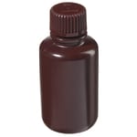 Nalgene&trade; Narrow-Mouth Amber HDPE Lab Quality Bottles
