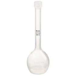Nalgene&trade; Class B Polymethypentene (PMP) Volumetric Flasks with Screw Caps