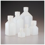 Nalgene&trade; Square Narrow-Mouth HDPE Bottles with Closure