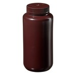 Nalgene&trade; Wide-Mouth Lab Quality Amber HDPE Bottle