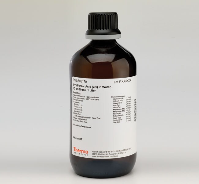 Pierce&trade; 0.1% Formic Acid (v/v) in Water, LC-MS Grade