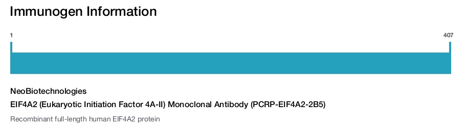EIF4A2 (Eukaryotic Initiation Factor 4A-II) Monoclonal Antibody (PCRP-EIF4A2-2B5)