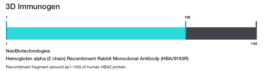 Hemoglobin alpha (2 chain) Recombinant Rabbit Monoclonal Antibody (HBA/9193R)