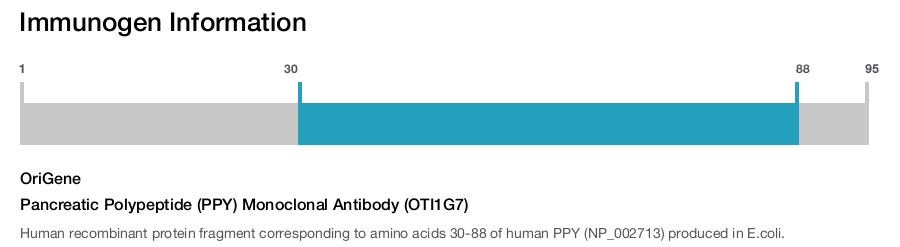 Pancreatic Polypeptide (PPY) Monoclonal Antibody (OTI1G7)