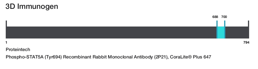 Phospho-STAT5A (Tyr694) Recombinant Rabbit Monoclonal Antibody (2P21), CoraLite&reg; Plus 647