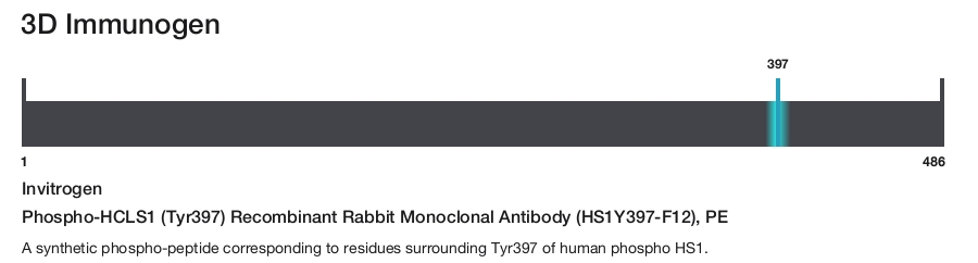 Phospho-HCLS1 (Tyr397) Recombinant Rabbit Monoclonal Antibody (HS1Y397-F12), PE