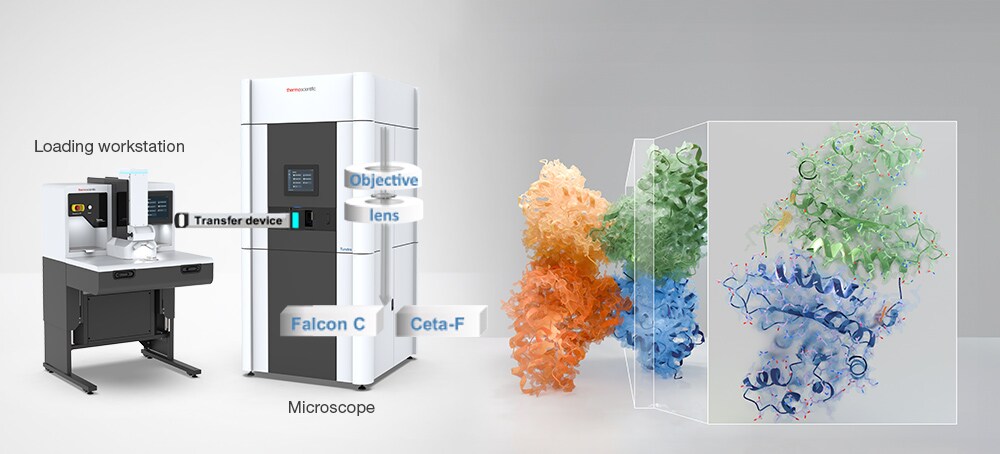 High resolution cryo EM of AAV9 viral capsid, obtained with the 100 kV Tundra Cryo-TEM.