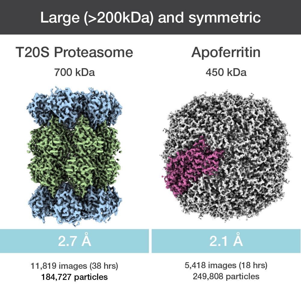 High resolution cryo EM of AAV9 viral capsid, obtained with the 100 kV Tundra Cryo-TEM.