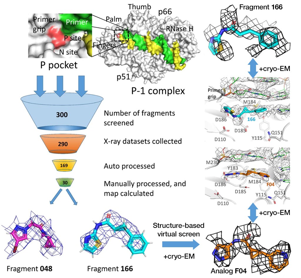 Fragment based drug discovery protocol that combines the complementary information of X-ray crystallography and cryo-EM Fragment based drug discovery protocol that combines the complementary information of X-ray crystallography and cryo-EM