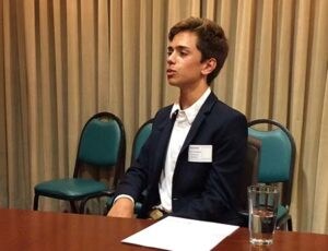 Paul being interviewed 450x345