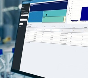 Data visualization on computer monitor