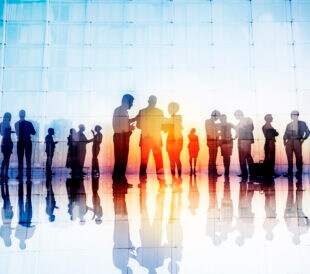 Silhouettes of Business People meeting