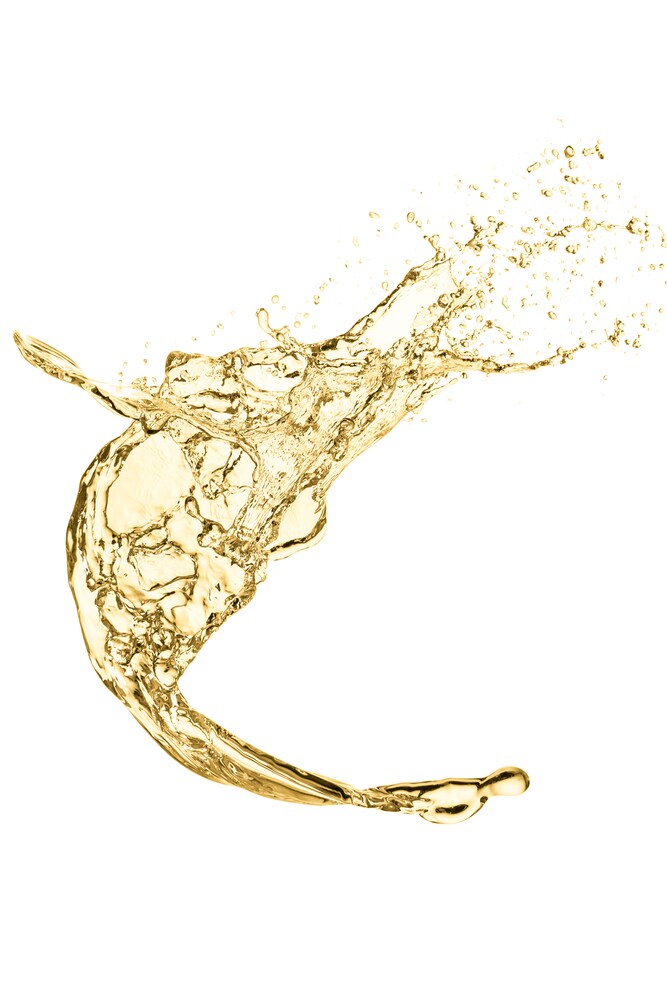 Splash of white wine, isolated on a white background