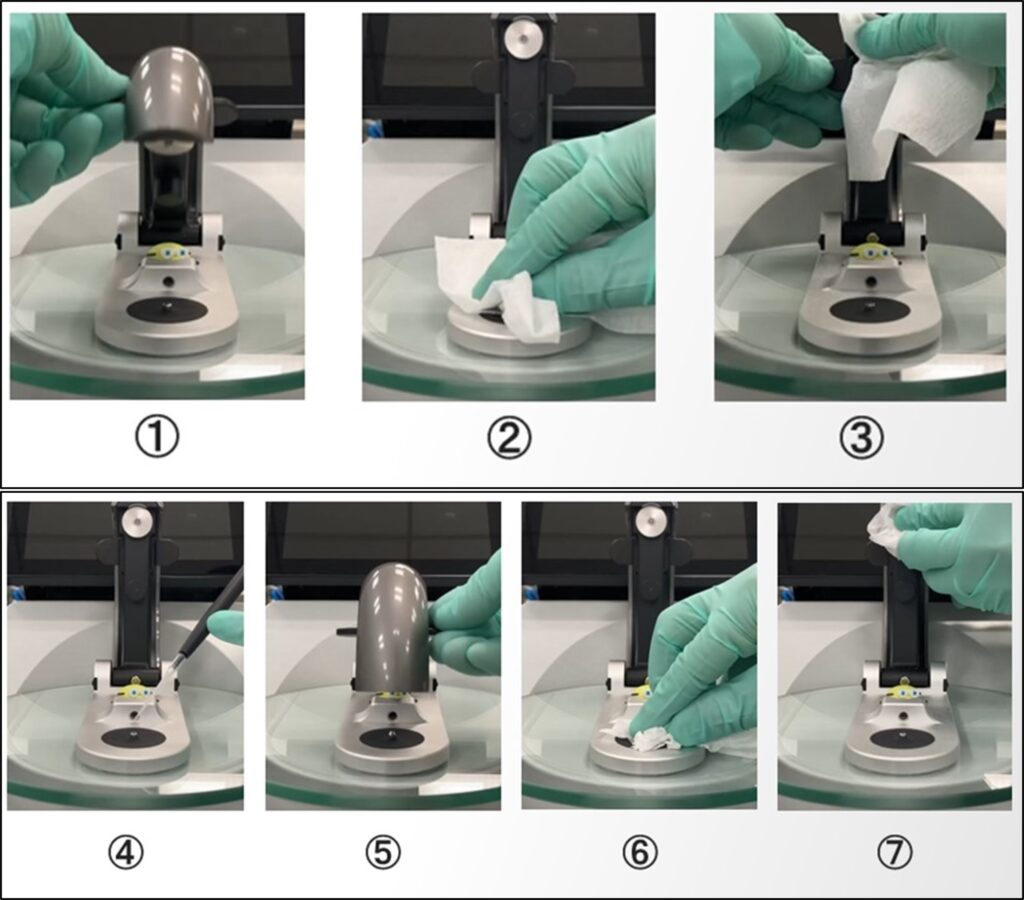 図2. バッファリングによる台座クリーニング