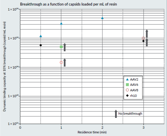 POROS CaptureSelect AAVX Resinの動的結合実験