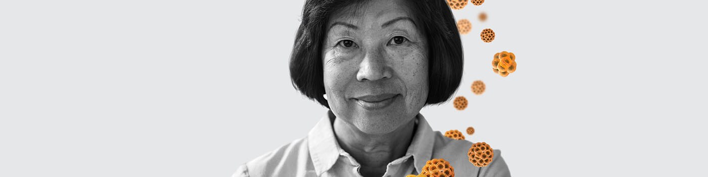 Cell Therapy Woman with Cells In Image