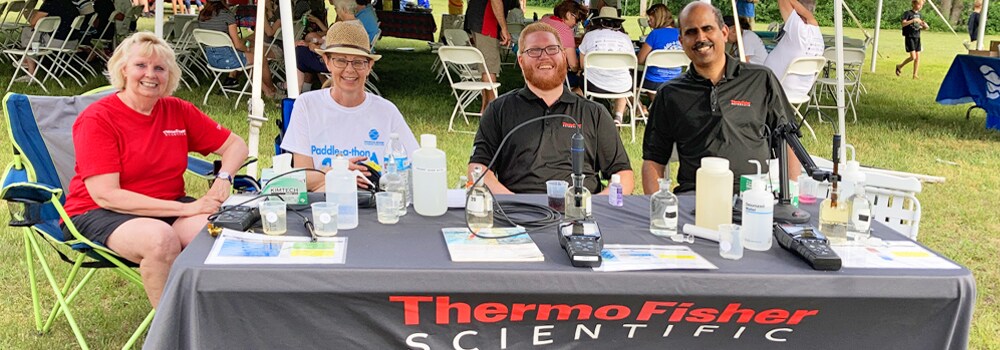 Thermo Fisher Scientific employees at an Ipswich River Watershed Association Fundraiser