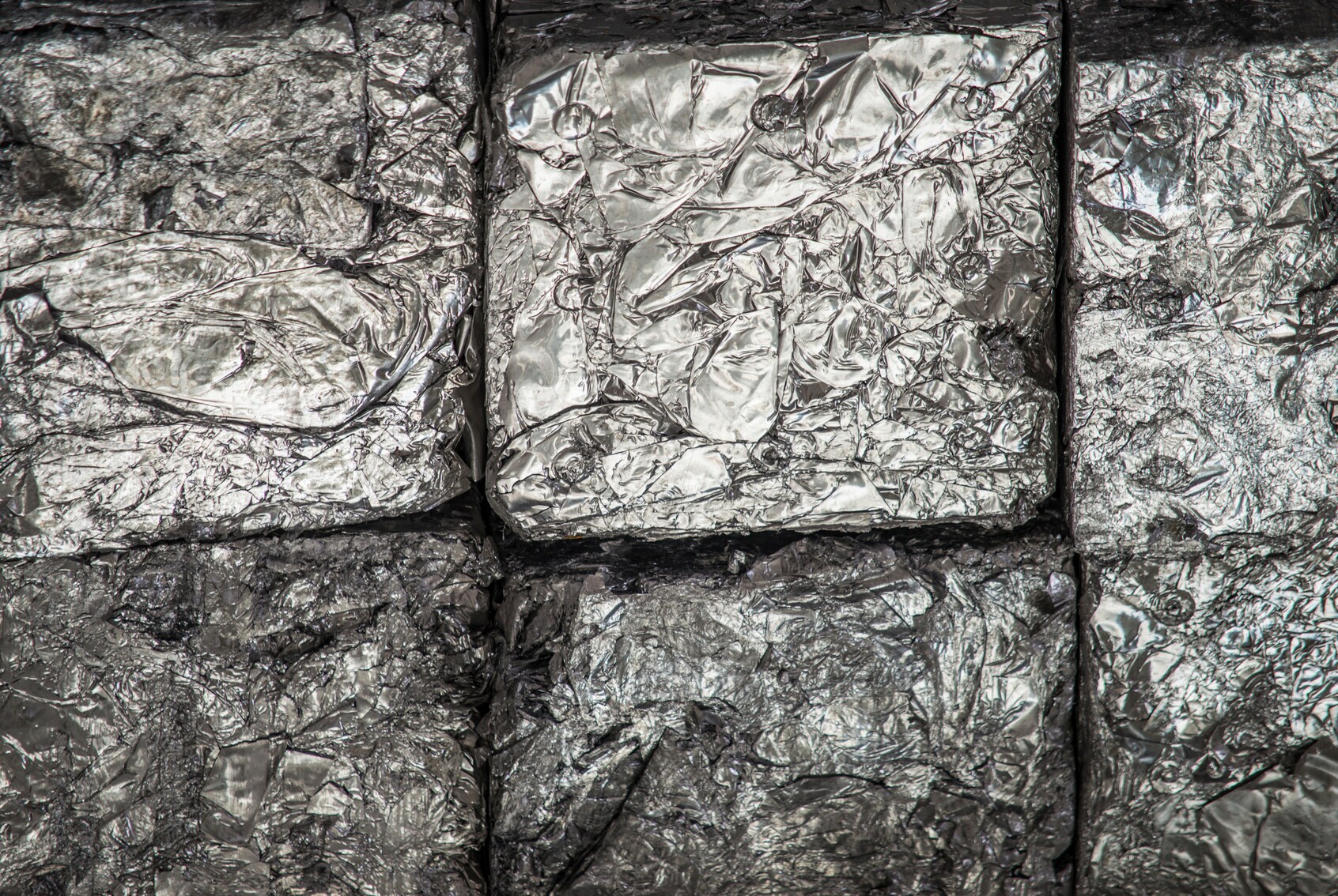 recycled aluminum scrap blocks