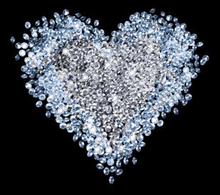 heart made of diamonds