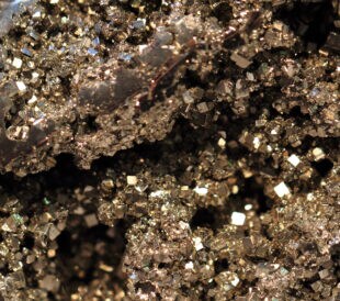 pyrite mineral background as very nice golden texture