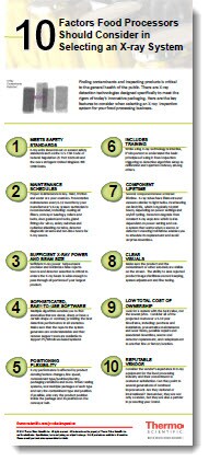 Infographic: Ten Tips - Food X-Ray Systems