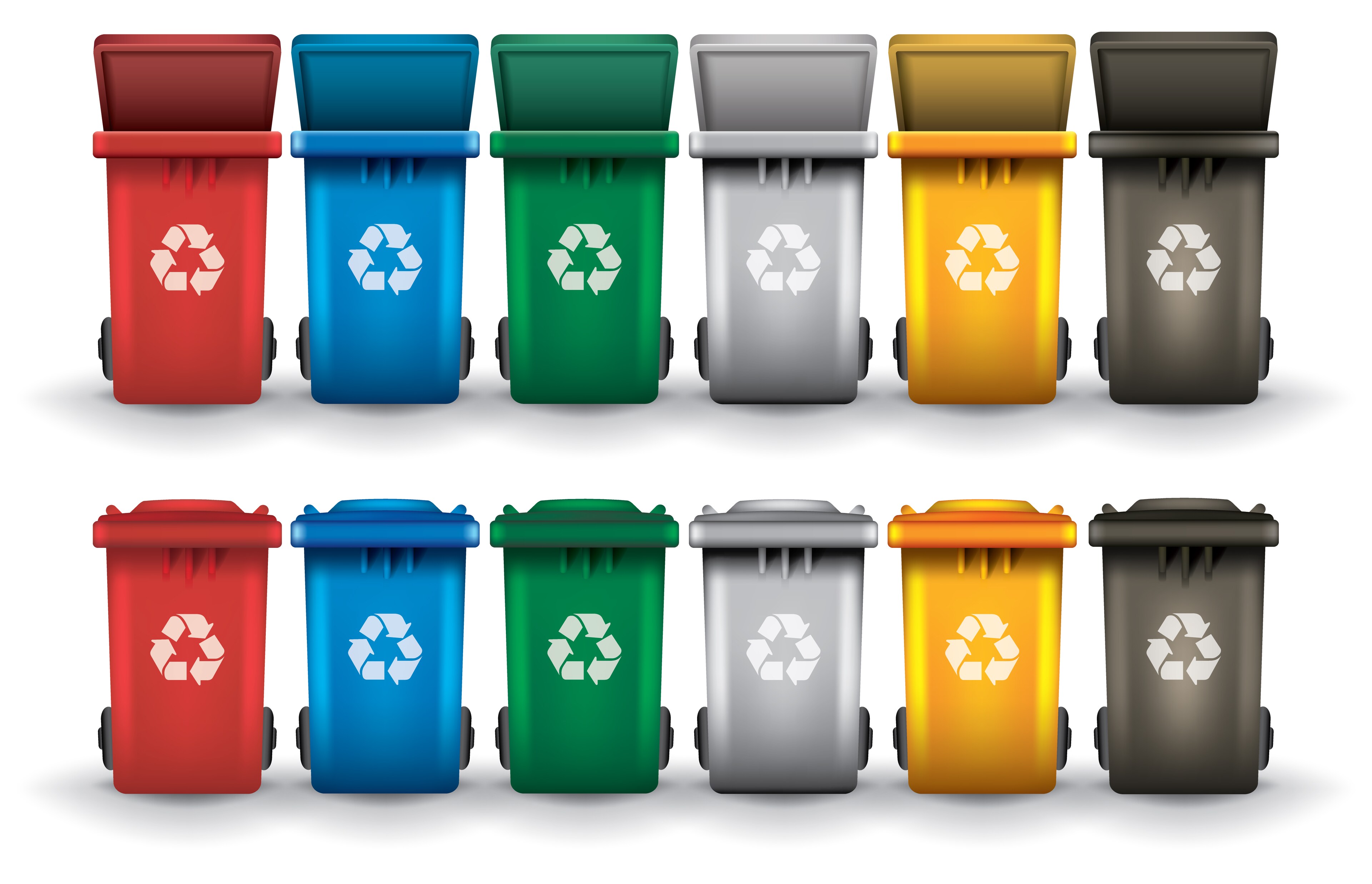 many recycle buckets