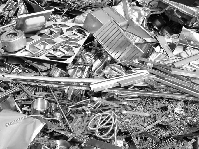 shiny scrap metal recycling