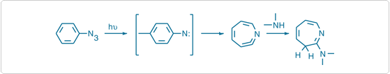 Photoreactive crosslinking reaction of a simple aryl azide