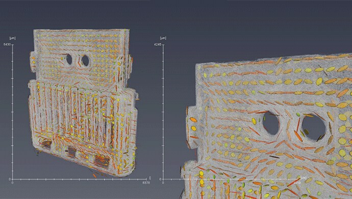 Visual representation of the orientation tensor for the whole reconstructed volume Visual representation of the orientation tensor for the whole reconstructed volume